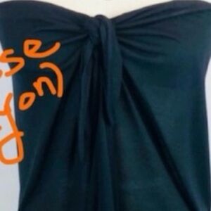 Eres - Bandeau Coverup - Black - 82% Rayon 18% Polyamide - Designer Size T1